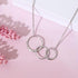 ALoveSoul Mother 2 Children Necklace - Sterling Silver Three 3 Interlocking Infinity Circles Necklace Birthday Gift for Mom...