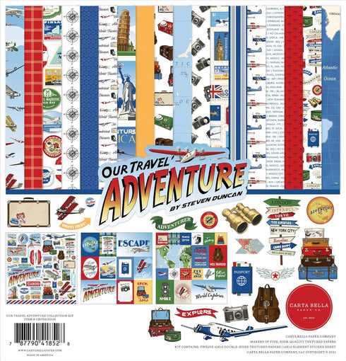 Carta Bella Paper Company Our Travel Adventure Collection Kit Paper...