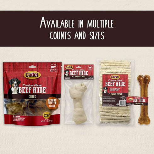 Cadet Double Stuffed Shin Bone - Highly Digestible, High Protein, Long-Lasting Dog Chew Bone for Aggressive Chewers, Supports Dental Health, - Bac...