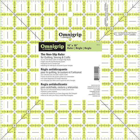 Omnigrid Omnigrip 10in Square Ruler, none...