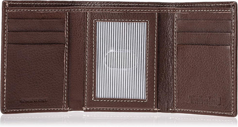 Timberland mens Leather Trifold Wallet With Id Window, Brown (Blix), One Size...