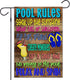 Pool Rules Garden Flag Vertical Double Sided Burlap Spring Summer Yard Outdoor Decor Home Decor (12.5 x 18, Pool Rules)...