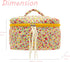 PAZIMIIK Cotton Makeup Bag for Women Large Quilted Travel Cosmetic Case Girls' Make Up Organizer,Little Flower...