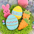 Easter Fun Cookie Cutters 3-Pc. Set Made in the USA by Ann Clark, Easter Bunny, Egg, and Carrot...