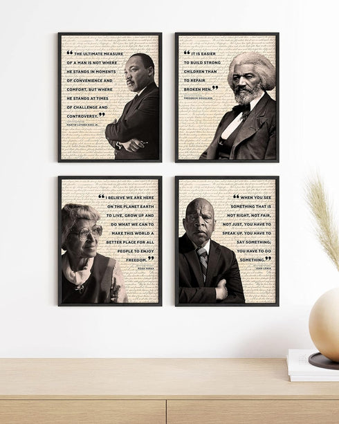 HAUS AND HUES African American Wall Art Black History Posters for Classroom Black History Month Posters & African American Decor, Classroom Decora...