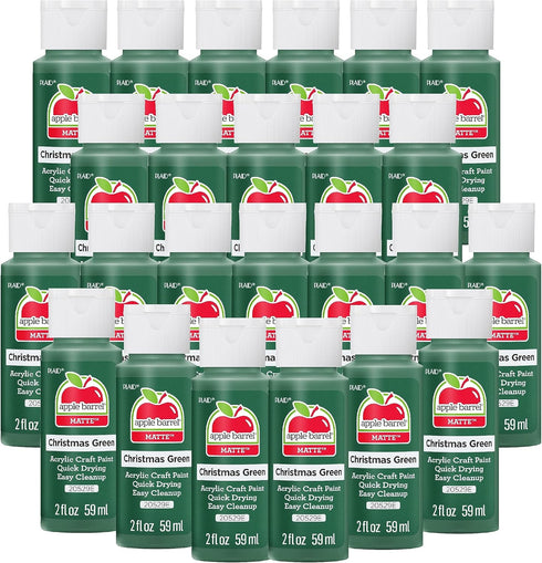 Apple Barrel Acrylic Paint in Assorted Colors (2-Ounce), 20529EB Christmas Green (Pack of 24)...