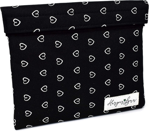 HarperLynn x Formline Smell Proof Bag (Heart Pattern - 7"x6") - Premium Odor Proof Travel Pouch with Mesh Divider - Eliminate Scents w/this Discre...