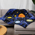 Dawhud Direct Fleece Throw Blanket - 50x60-Inch Plush Space Blanket with Solar System Design for Kids and Adults - Soft and Cozy for Bed, Couch, o...