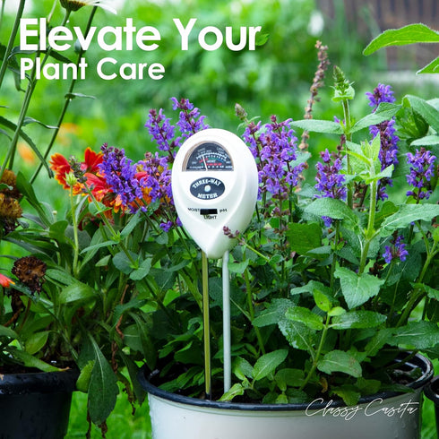Classy Casita 3-in-1 Soil Moisture, Light, pH Meter - Hygrometer Tester for Indoor and Outdoor Plants - Monitor levels for garden, farm, lawn, hou...