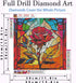 AIBOERL Diamond Painting Kits, rose 5D DIY Full Drill Diamond Art Painting Kits for Adults, Seaside Diamond Painting Gem Art Craft for Home Wall D...