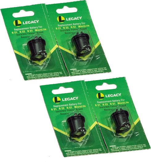 Legacy Electric Dog Fence Collar Batteries for Invisible Fence® Collars - Compatible with R21, R51 or Microlite Receiver Collars - Includes Bonus ...