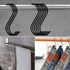 30 Pack Black S Hooks for Hanging 3.5 Inch Heavy Duty Durable Metal Hooks Carbon Steel S Shaped Large S Hooks for Hanging Jeans Kitchen Utensils P...