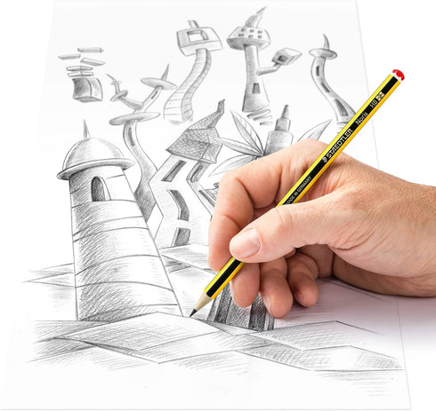 STAEDTLER 120 BK12P1 special pack of 12 Noris HB pencils with FREE neon yellow Textsurfer highlighter...