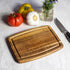 Acacia Wood Cutting Board with Juice Groove, Small Wooden Cutting Board for Kitchen, 8" x 6" x 5/8"...