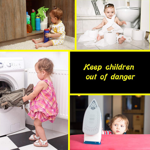 2 Pack - Door Lever Baby Safety Lock - Baby Proofing - Prevent Little Kids from Opening Doors with A Child Proof Door Handle Lock - 3M Adhesive - ...