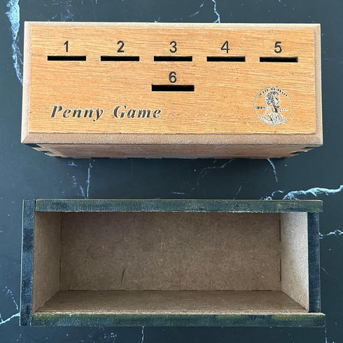 Penny Game, Family Fun Board Game, Drop Game Wood Box for 2-6 Players Premium Version...