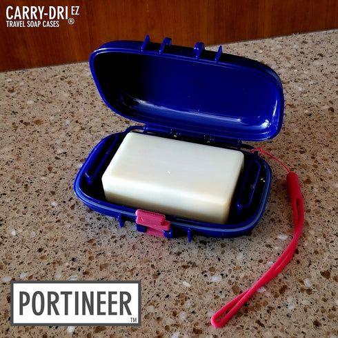Carry-Dri EZ Travel Bar Soap Container & Dish - Dries with Patented Air Vents - Durable Leakproof Soap Holder - Compact Soap Bar Case - Ultimate P...