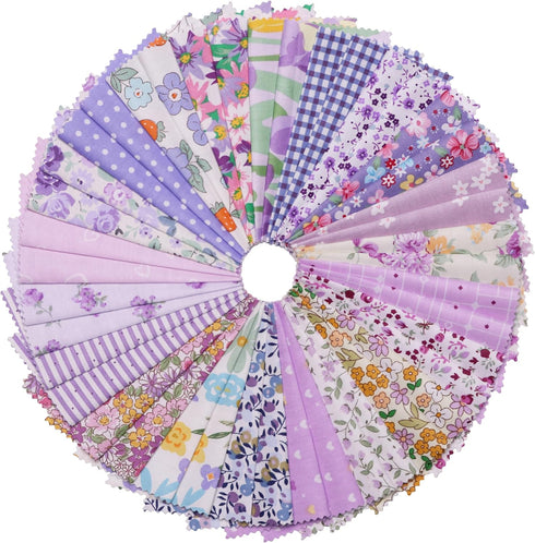 Purple Charm Pack, 42-5" Cotton Quilting Fabric Quilt Squares...