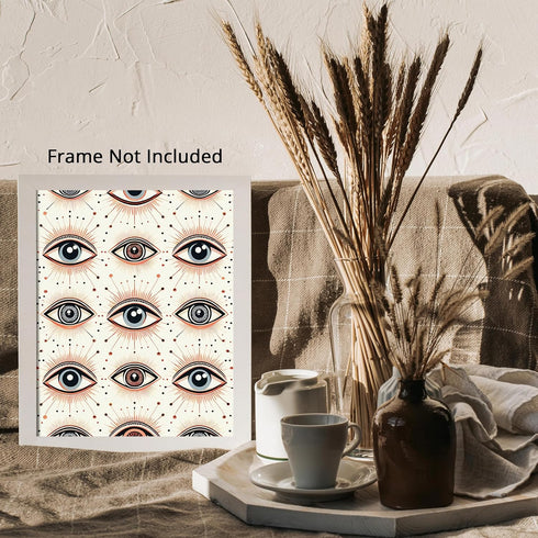 Posterizer 1 pcs-Pink and Blush Aesthetic Eye Print-Abstract & Modern Art-Fantasy & Fiction Art-Gifts for Women-Living Room Bedroom Decor- unframe...
