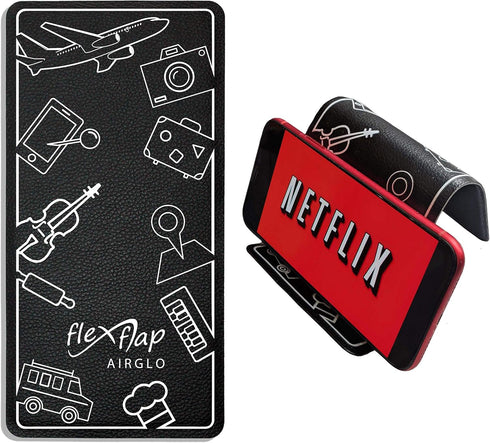 Airplane Travel Essentials for Flying Flex Flap Cell Phone Holder & Flexible Tablet Stand for Desk, Bed, Treadmill, Home & in-Flight Airplane Trav...