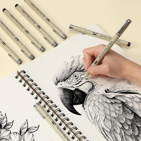 Mr. Pen- Black Fineliners, 0.25mm, 4 Pack, Bible Pens No Bleed, Fine Tip, Ultra Fine, Black Art Pens...