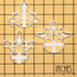 Set of 3 Vertebrae cookie cutters (Designs: Cervical, Lumbar, Thoracic Vertebra), 3 pieces - Bakerlogy...