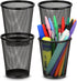 Pen Holder for Desk, Pencil Holder for Desk, 4 Pack Pencil Cup for Pen, Mesh Metal Pen Organizer for Desk Black, Desk Pen Holder...