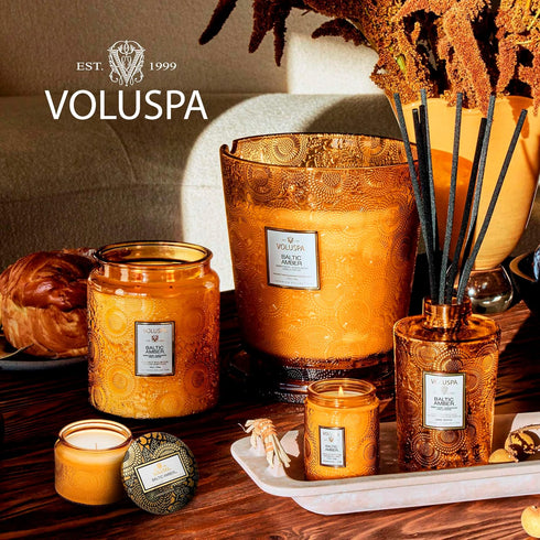 Voluspa Baltic Amber, Petite Candle Jar, 3.2 Ounce, 25 Hour Burn Time, Coconut Wax for Clean Burning, Handcrafted in the USA...