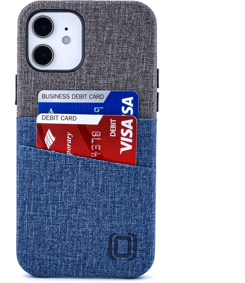 Dockem Wallet Case for iPhone 12 & iPhone 12 Pro: Built-in Metal Plate for Magnetic Mounting & 2 Credit Card Holders: 6.1" Luxe M2, Canvas Style S...