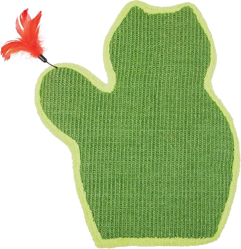 Kitty City Premium Catnip Sisal Scratch Pad, Cat Cactus with Toy Design, Natural Cat Training Scratch Play Pad, Large...