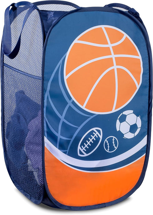 Handy Laundry Collapsible Mesh Pop Up Hamper with Wide Opening and Side Pocket - Breathable, Sturdy, Foldable, and Space-Saving Design for Clothes...