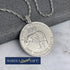 American Coin Treasures Lucky Elephant Coin Pendant | Mother and Baby Elephants | Silvertone 24 Inch Rope Chain | Certificate of Authenticity |...