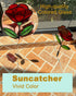 Stained Glass Window Hangings, Garden Suncatchers for Window and Wall Decor, Flower...