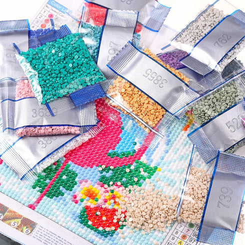 60000 Pieces 60 Color Rhinestones Diamond Painting Beads Flat Bottom Round Resin Diamond Bead Diamond Art Beads Diamond Art Replacement Diamonds f...