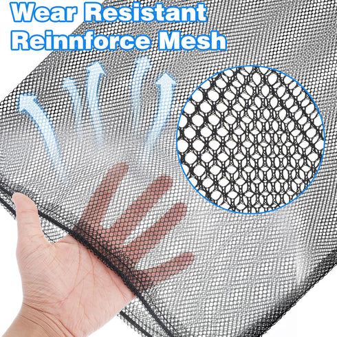 simarro 35X45cm Mesh Bags Drawstring, 5Pcs Black Nylon Mesh Laundry Bags Soft Mesh Drawstring Bag Sturdy Small Storage Bags Suitable for Beach Toy...