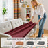 Hokway Couch Cushion Covers Christmas Wine Red Stretch Cushion Covers Sofa Seat Cushion Slipcover Cushion Protector(Wine, Medium)...