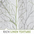 FMFUNCTEX Sheer French Door Curtains 40 Inches Long Green White Semi-Sheer Patio Half Door Panel Branch Tree Print Curtains for Glass Door with 1 ...
