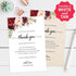 321Done Thank You Placecards for Wedding (Set of 50) Large 4" x 6" Table Place Setting Cards - Made in USA - Watercolor Red Roses Floral on White...