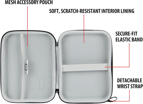 USA GEAR Hard Shell Electronic Organizer Travel Case 7.5 Inch - GPS Cases with Accessory Pocket and Water Resistant Exterior Compatible with Garmi...