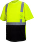 Pyramex Safety RTS2110BX4-X5 RTS21B Series T-Shirt Hi-Vis Lime - Black Bottom - Size 4X-5X Large...