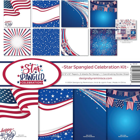 Reminisce Star Spangled Celebration Scrapbook Collection Kit...