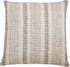 SARO LIFESTYLE Alexandria Collection Woven Striped Throw Pillow Cover, 22"", Ivory...