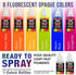 U.S. Art Supply 6 Color Fluorescent Acrylic Neon Colors Airbrush, Leather & Shoe Paint Set with Reducer & Cleaner 1 oz. Bottles...