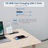 Conference Recessed Power Strip,20W USB C Fast Charging,Furniture Recessed Outlet,2 Outlets,2 USB Ports Table Power Strip,Flush Mount Power Strip ...