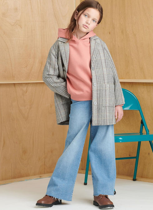 Simplicity Children's and Girls' Relaxed Fit Lined Jacket Sewing Pattern Kit, Design Code S9831, Sizes 7-8-10-12-14, Multicolor...