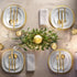 Bormioli Rocco Parma Set Of 6 Appetizer, Salad and Dessert plates, 7.75 Inch Tempered Opal Glass, Clean White, Linear & Curved Design, Dishwasher ...