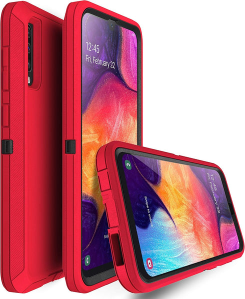 MXX Heavy Duty Compatible Case Made for Samsung Galaxy A50 - (No Screen Protector) Drop Protection Tough Case for Your Galaxy A50/ A50s/ A30s (Red...