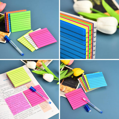 Transparent Sticky Notes 350pcs Clear Sticky Notes,Sticky Note Set for 2023 Planner Office School College Teacher Student Supplies 7 Bright Color,...