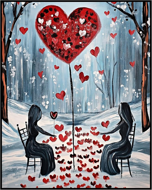 Posterizer 1 pcs-hearts-friends and Valentine's inspired poster-Romantic Art-Holiday Poster Collection-Gift for Couples boyfriend girlfriend Husba...