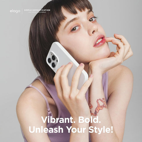 elago Compatible with iPhone 15 Pro Case, Liquid Silicone Case, Full Body Protective Cover, Shockproof, Slim Phone Case, Anti-Scratch Soft Microfi...